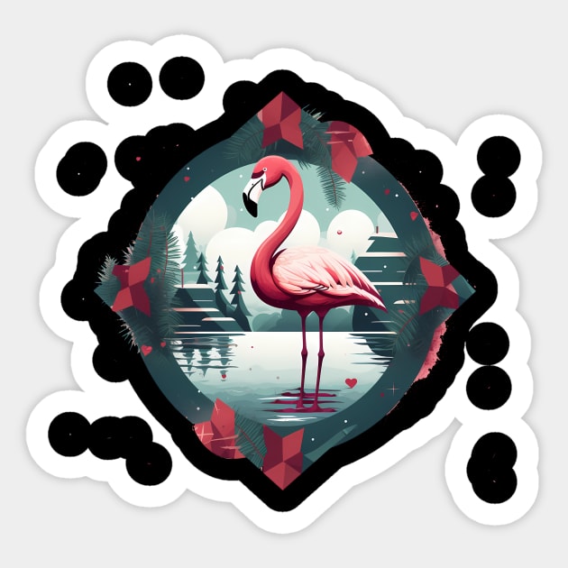 Flamingo Flock Sunset, Love Flamingos Sticker by dukito